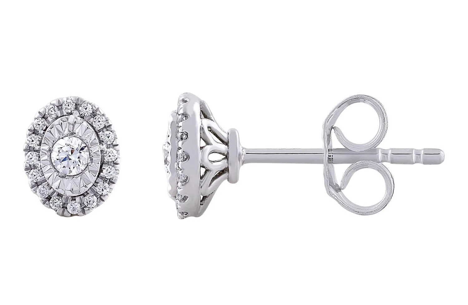 0.20ct Diamond Stud Earrings In 9Ct White Gold