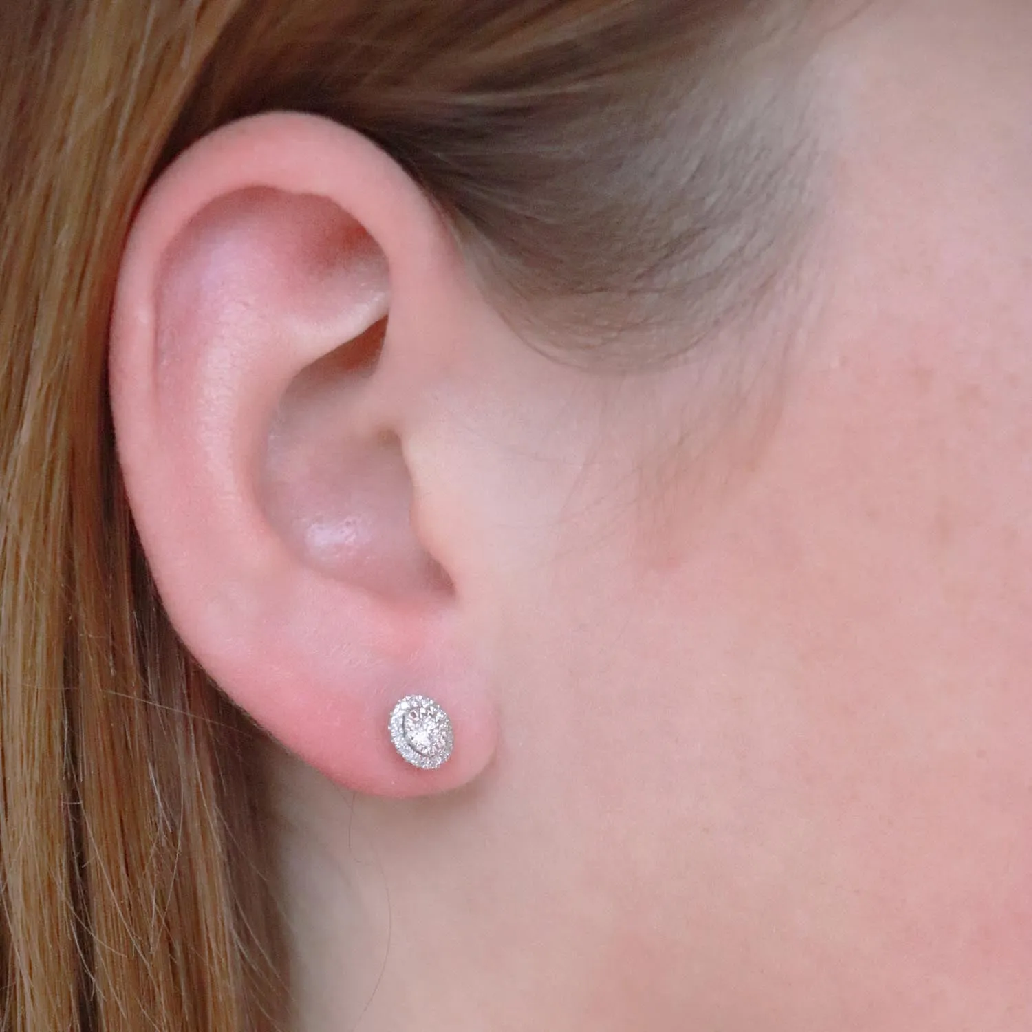 0.20ct Diamond Stud Earrings In 9Ct White Gold