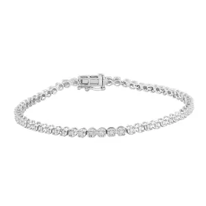 0.48ct Diamond Bracelet In 9Ct White Gold