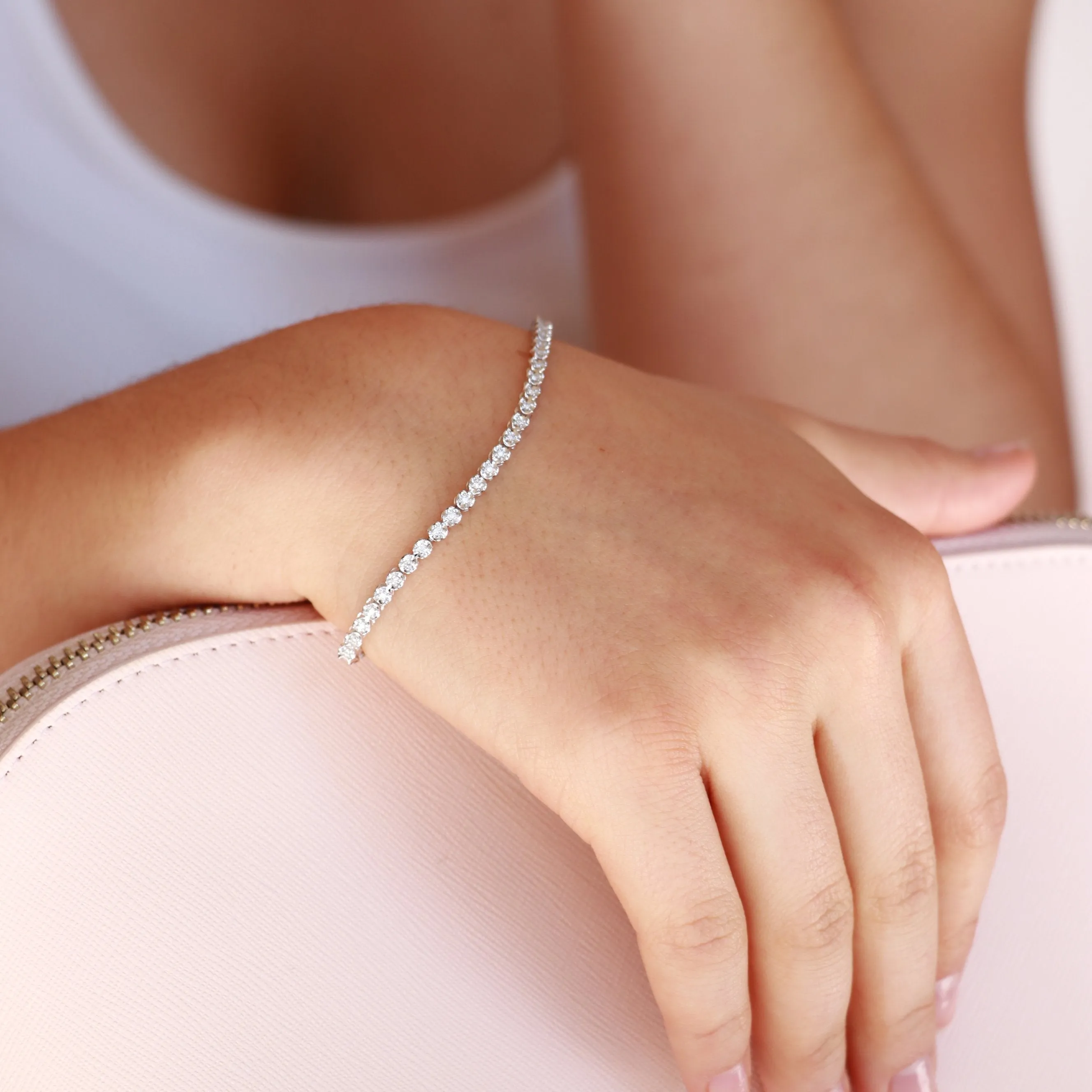 0.48ct Diamond Bracelet In 9Ct White Gold