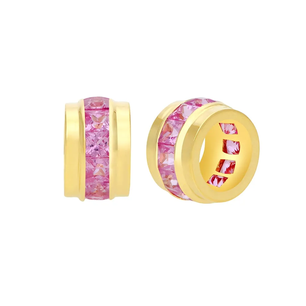 14k Gold Blue Sapphire Rondelle Bead / Roundel Bead 5.60x9mm