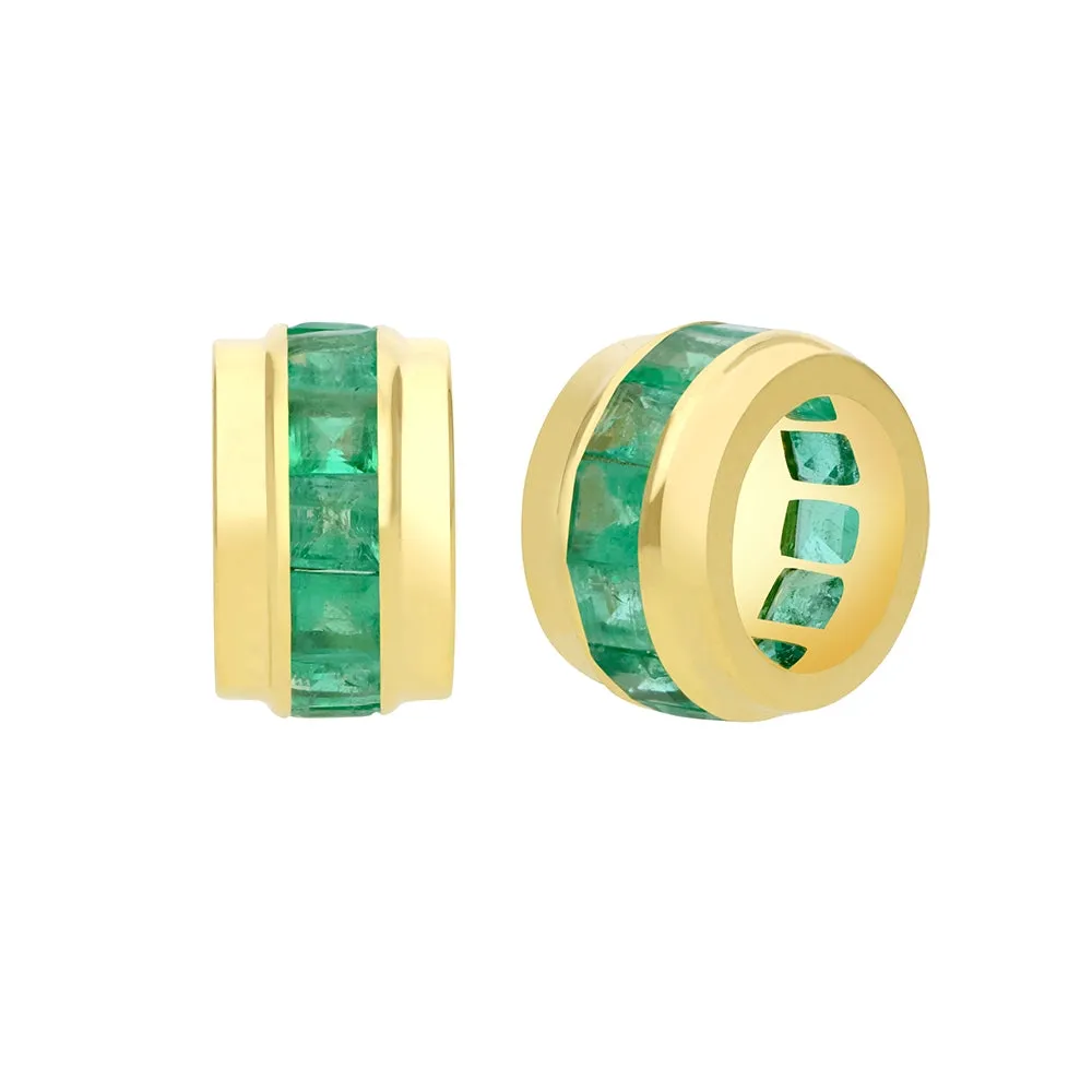 14k Gold Blue Sapphire Rondelle Bead / Roundel Bead 5.60x9mm