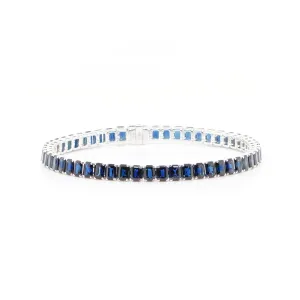 15.55 cts Octagon Blue Sapphire Tennis Bracelet