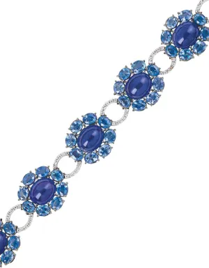 18k White Gold, Sapphire and Diamond Bracelet
