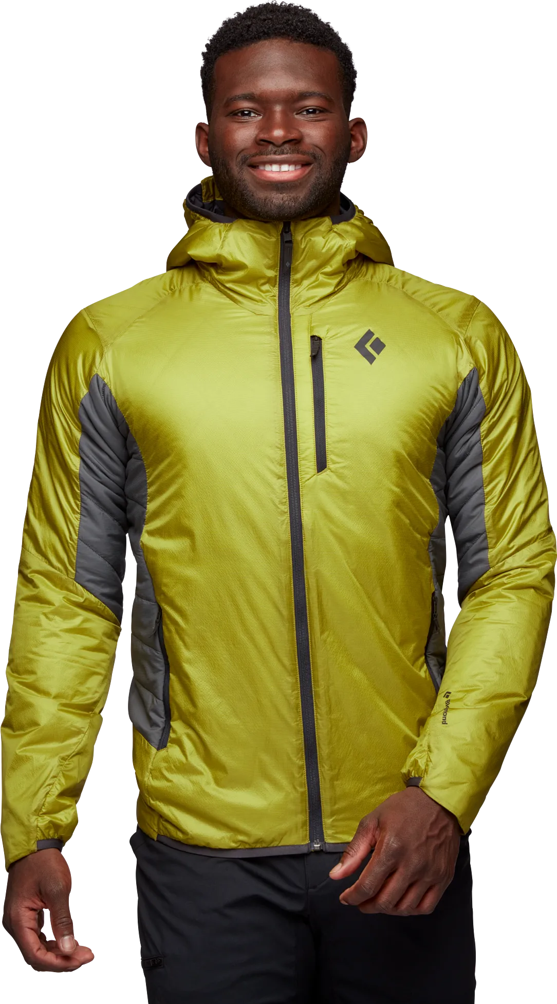 Black Diamond Men&#x27;s Vision Hybrid Hoody Sulphur | Buy Black Diamond Men&#x27;s Vision Hybrid Hoody Sulphur here | Outnorth