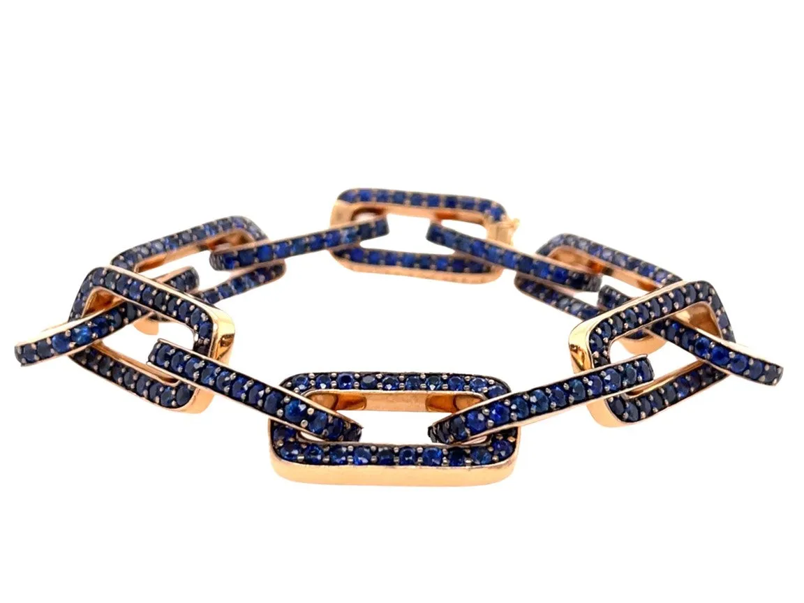 Blue Sapphire Link Bracelet