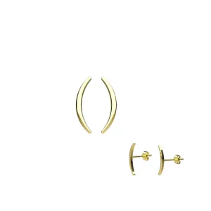 Crescent Moon piercing ear studs