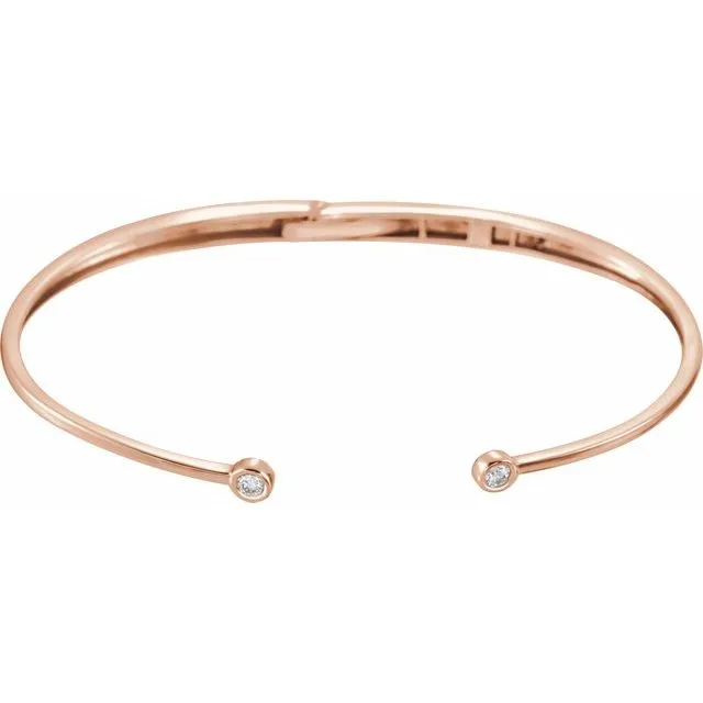 Diamond Accent Hinged Bracelet
