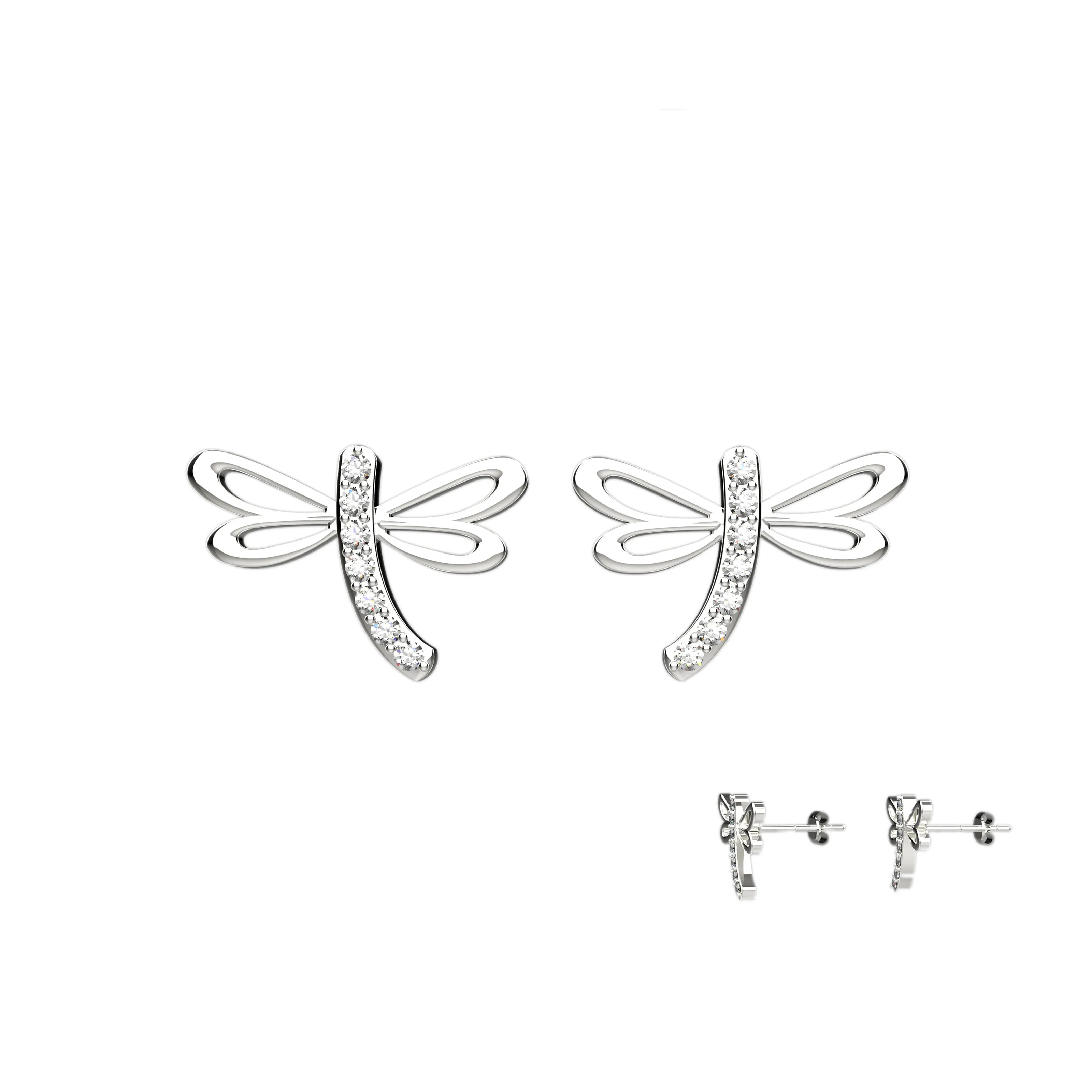 Dragonfly Stud Ear Piercing