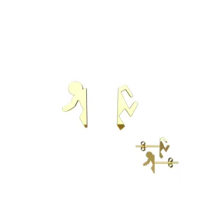 Man Shape Stud In Earrings