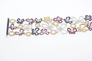 Multi-colored sapphire bracelet (SKU B014)