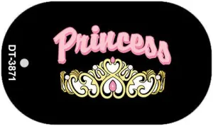 Princess Tiara Novelty Metal Dog Tag Necklace DT-3871
