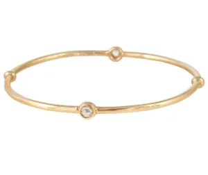 Rose Cut Diamond Bangle Bracelet