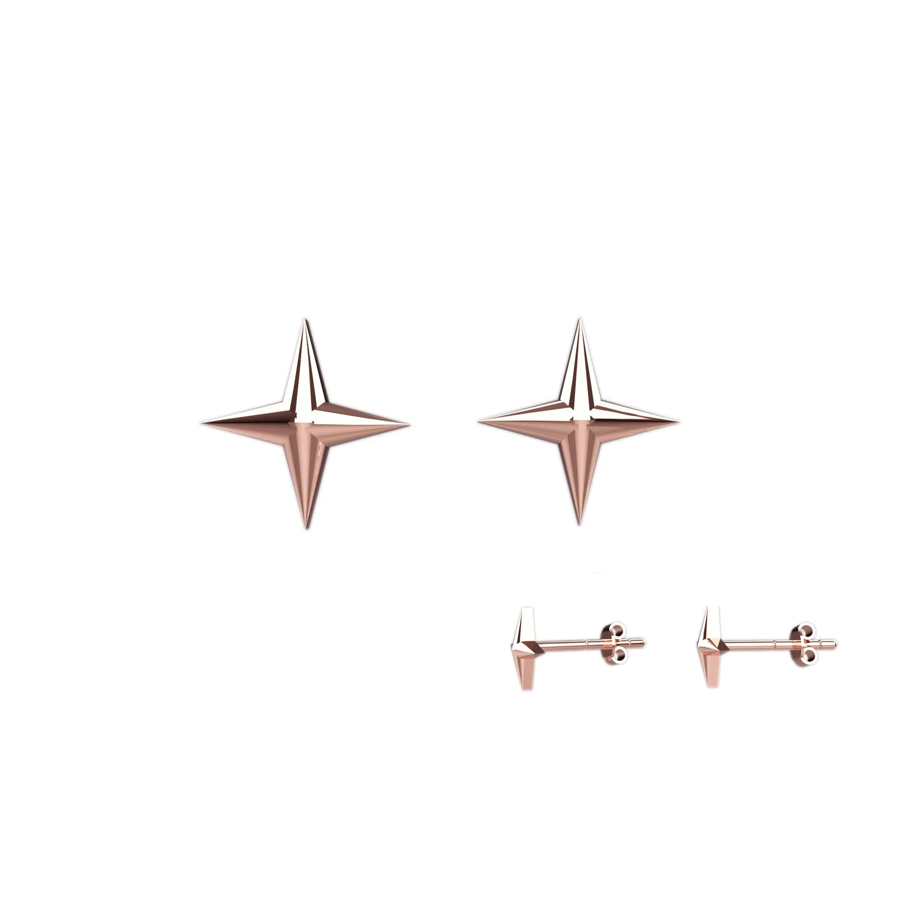 Tiny Balloon Star Stud Earrings
