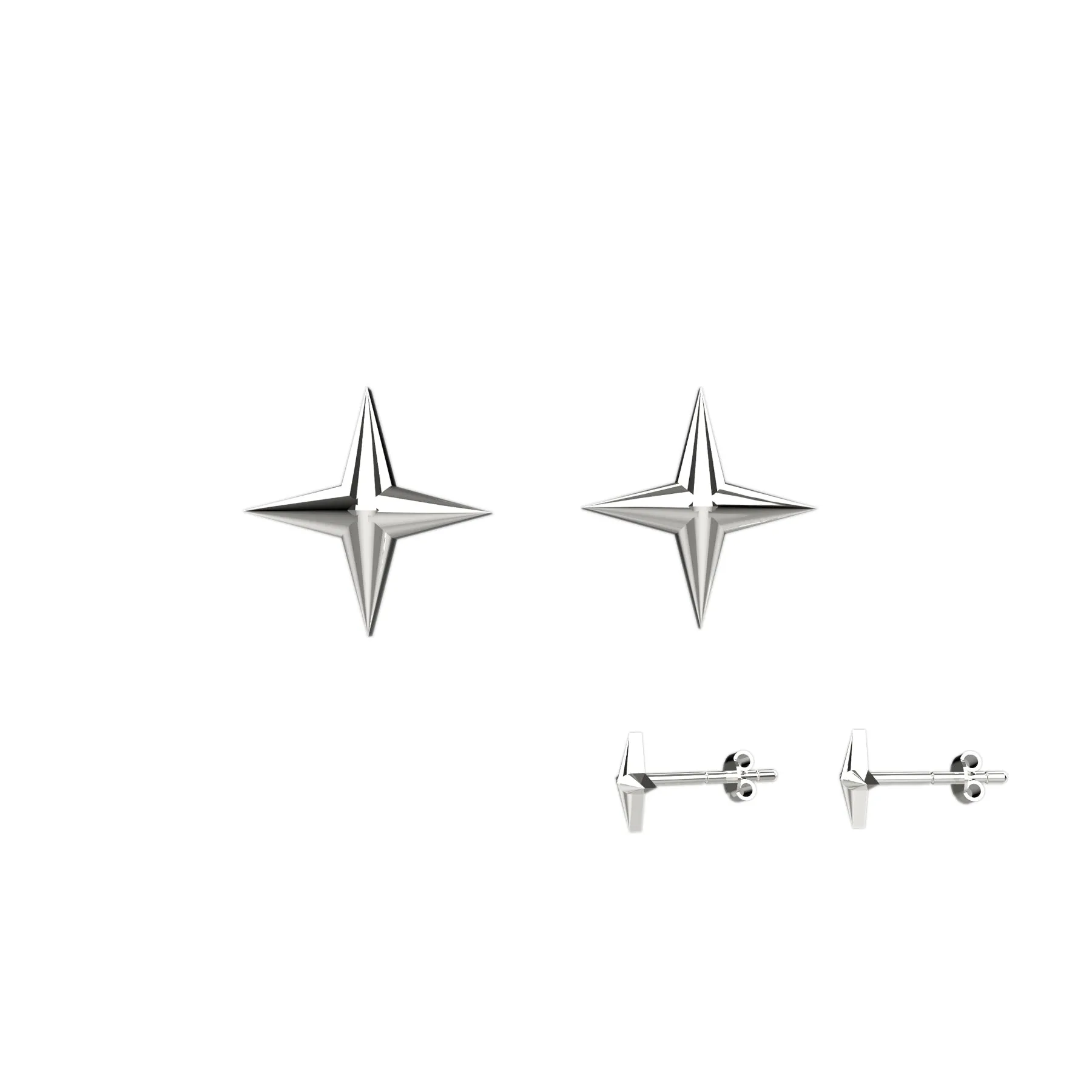 Tiny Balloon Star Stud Earrings