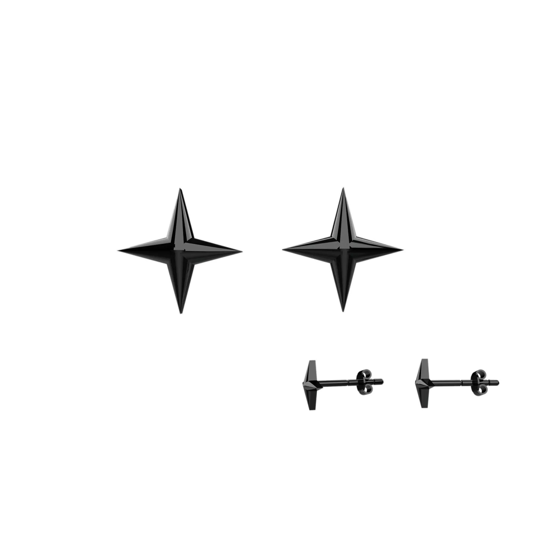 Tiny Balloon Star Stud Earrings