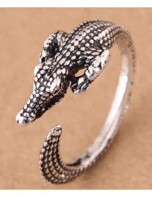 TR51 Silver Alligator Toe Ring